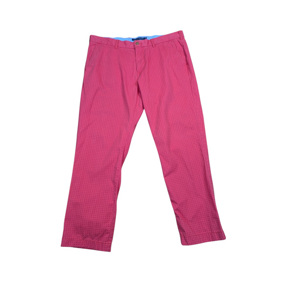 Tommy Hilfiger Custom Fit Mens Polka Dot Chino Pants Coral Pink Size 38 - Picture 9 of 9